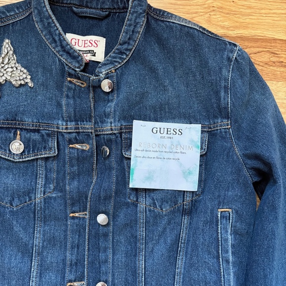 Guess Women's Delya Korean Trucker Denim Jacket - Picture 6 of 14